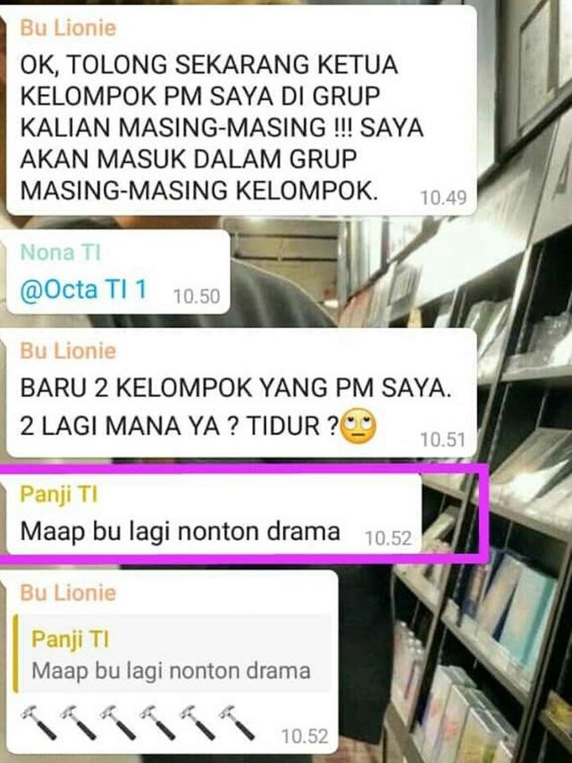6 Chat Lucu Dosen dan Mahasiswa Kuliah Online, Pasti Pernah Ngerasain
