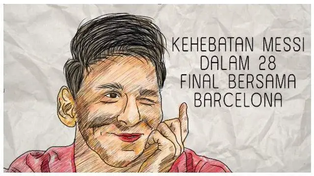 Lionel Messi sudah bermain dalam 28 partai final bersama Barcelona. Dalam rentang waktu tersebut, Messi berhasil mencetak 24 gol ke gawang tim lawan. 