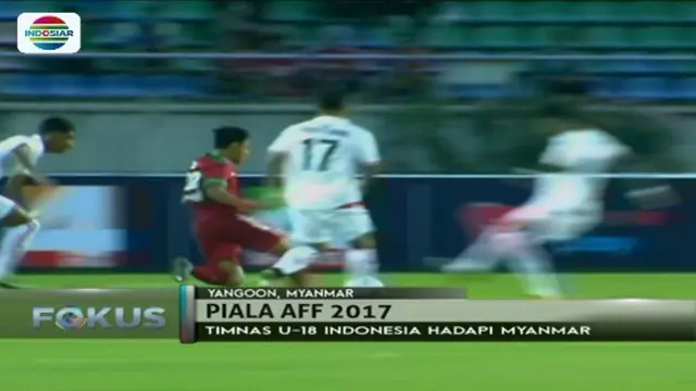 Tanding di Grup B Piala AFF U-18, Timnas Indonesia kalahkan Myanmar sang Tuan Rumah dengan skor 2-1.
