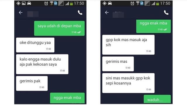 6 Chat Ojek Online dengan Penumpang Ini Bikin Mikir Aneh-Aneh
