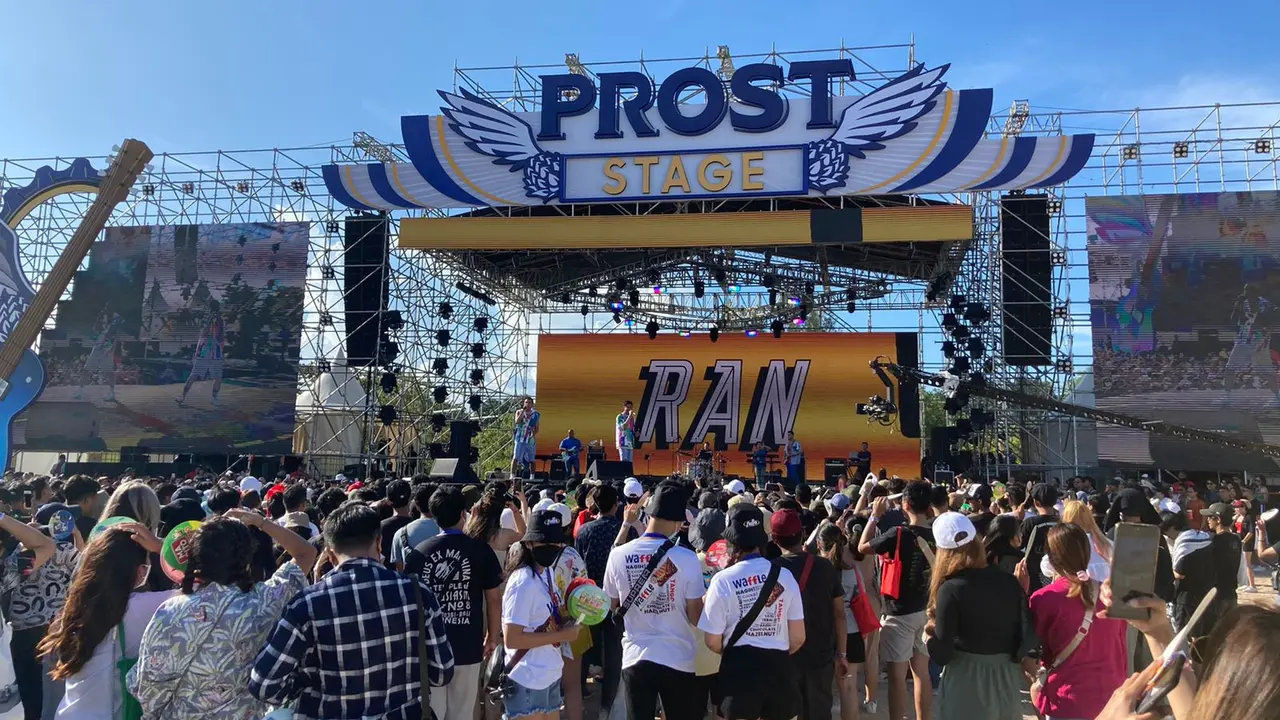 Penampilan RAN di Prost Festival 2022 di Sanur, Bali, Minggu (14/8/2022)