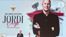 Saat acara perkenalan, sebagai Penasihat Teknik PSSI yang baru, Jordi Cruyff memberikan beberapa saran terkait kriteria direktur teknik yang cocok untuk Skuad Garuda. (Liputan6.com/Angga Yuniar)
