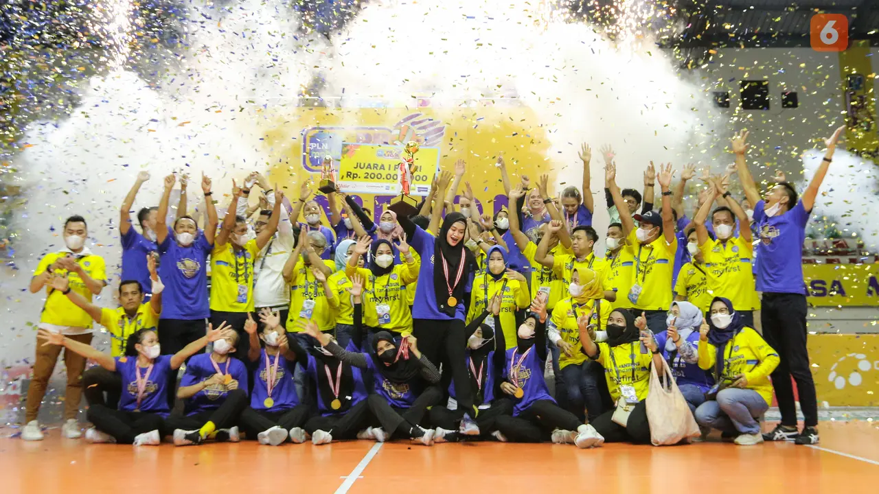 Foto: Tundukkan Gresik Petrokimia Pupuk Indonesia, Tim Putri Bandung Bjb Tandamata Juara PLN Mobile Proliga 2022