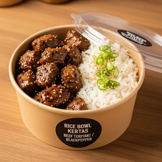 Rice Bowl Beef Teriyaki / Blackpepper (Gemini AI)