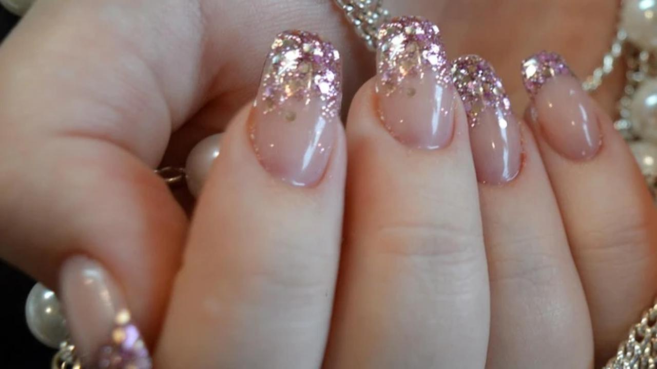 Glitter French Tip Nail Art