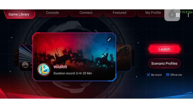 Tampilan Armoury Crate di ROG Phone 3. (Liputan6.com/ Yuslianson)