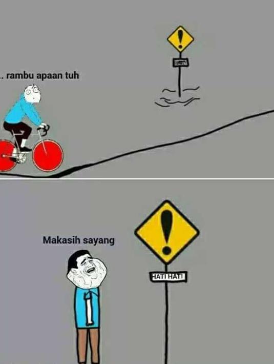 Lah kok malah baper (Source: facebook.com/Meme Troll Indonesia)