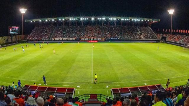 Kondisi Ratchaburi Stadium pada 2025.