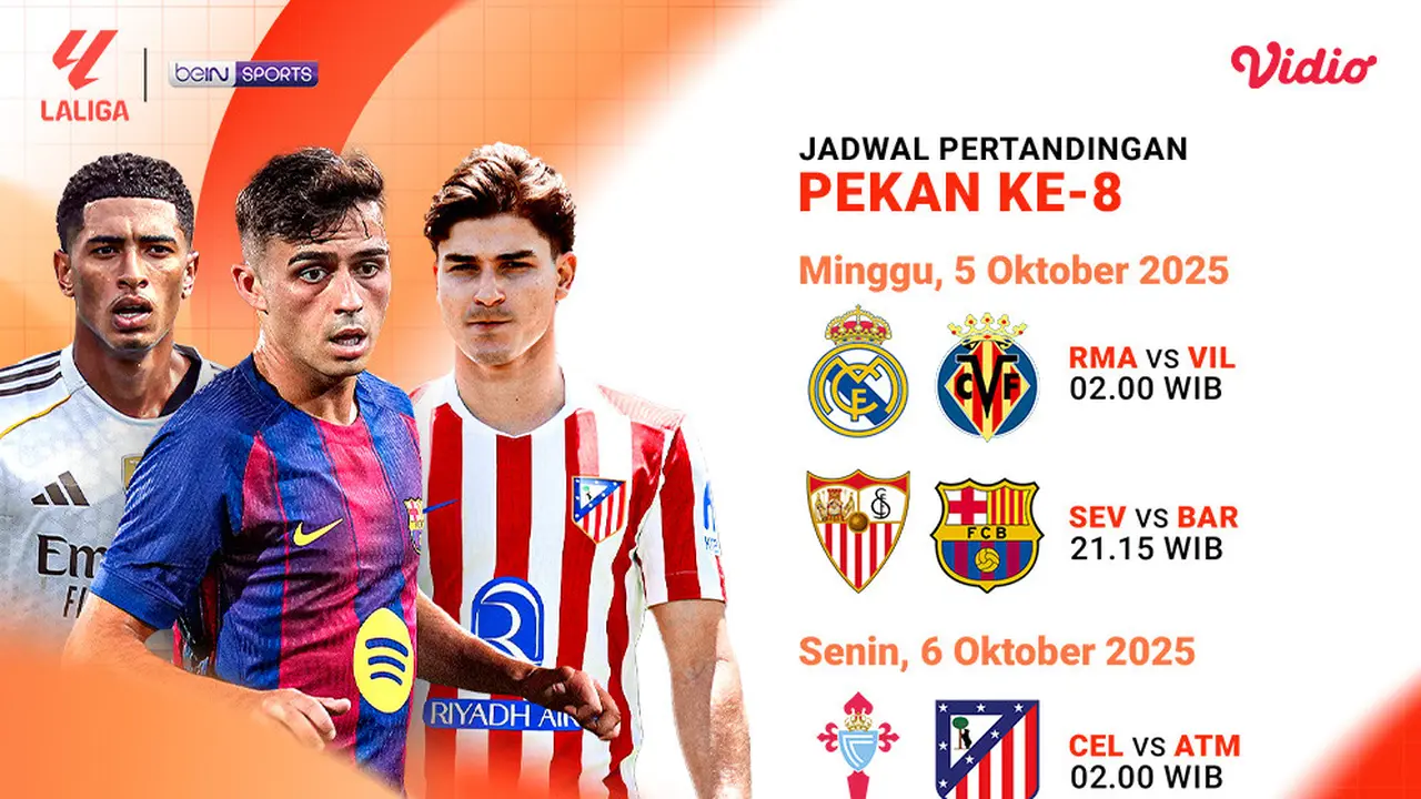 Live streaming LaLiga match week 8 eksklusif di Vidio. (dok. vidio.com)