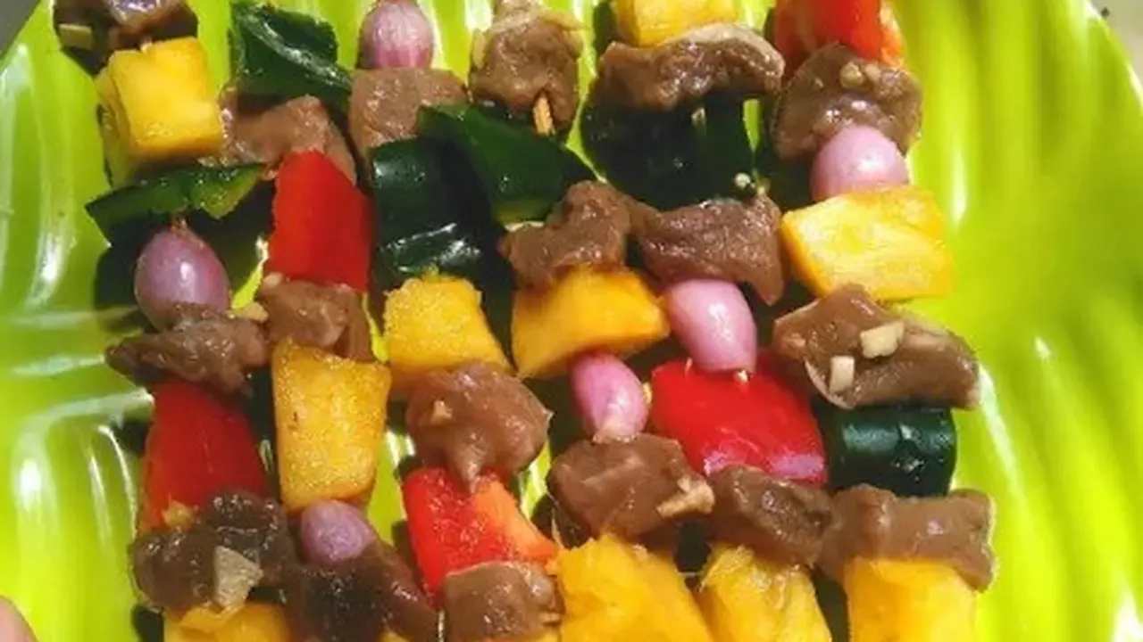 Sate Daging Paprika Nanas