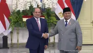 Bertemu Presiden Mesir, Prabowo Tekankan Hak Air dan Kemitraan Strategis