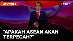 Presiden Joko Widodo resmi membuka perhelatan KTT ke-43 ASEAN di Jakarta. Dalam pidatonya, Jokowi menjawab pertanyaan tentang kekhawatiran soal perpecahan ASEAN.