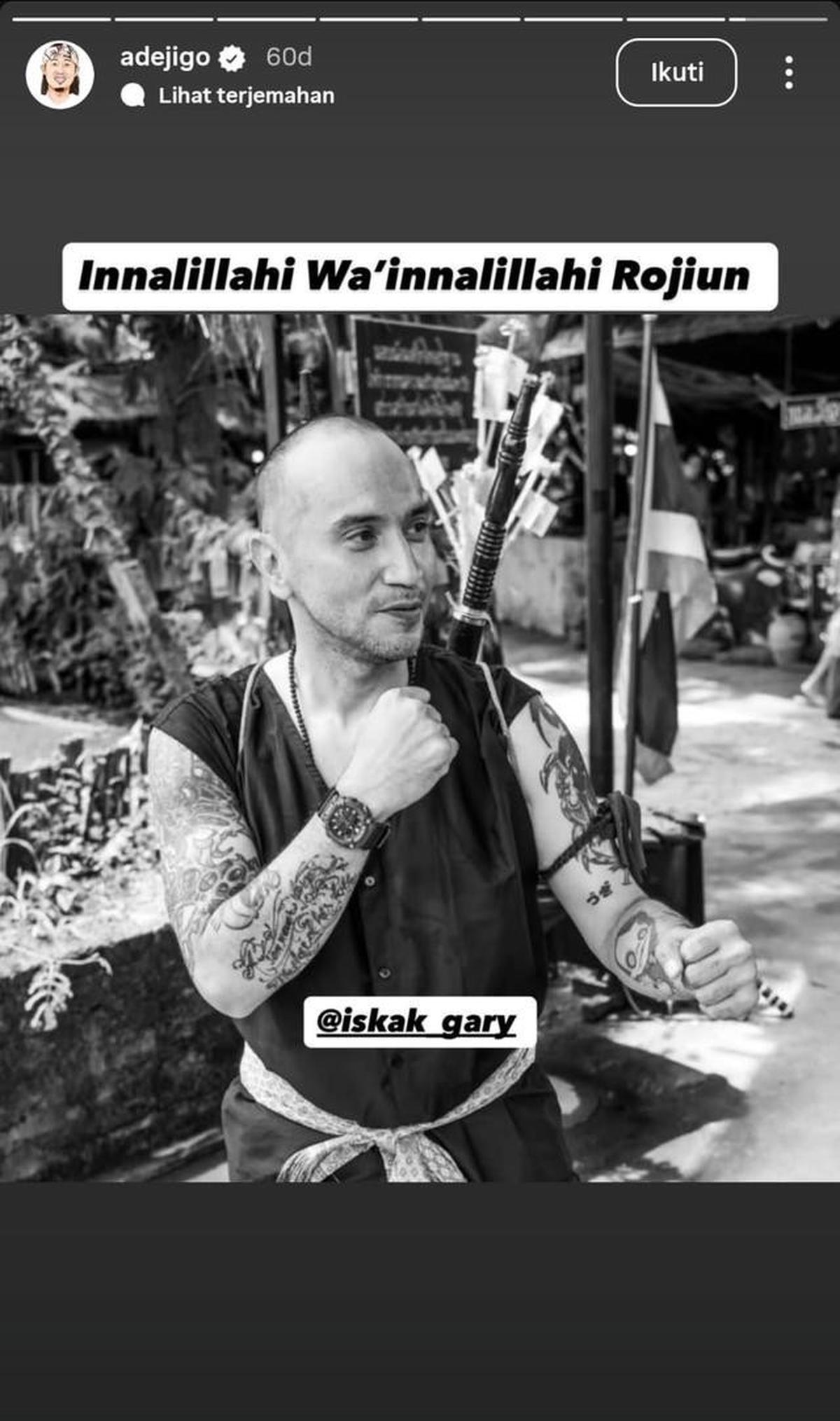 Gary Iskak Meninggal Dunia usai Alami Kecelakaan