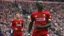Sadio Mane - Mane menjadi bagian penting dalam trio lini depan Liverpool yang tampil apik di Liga Champions 2018/2019. Pemain asal Senegal ini berhasil mencetak empat gol dan tiga assist dalam perjalanan menuju tangga juara. (AFP/Geoff Caddick)
