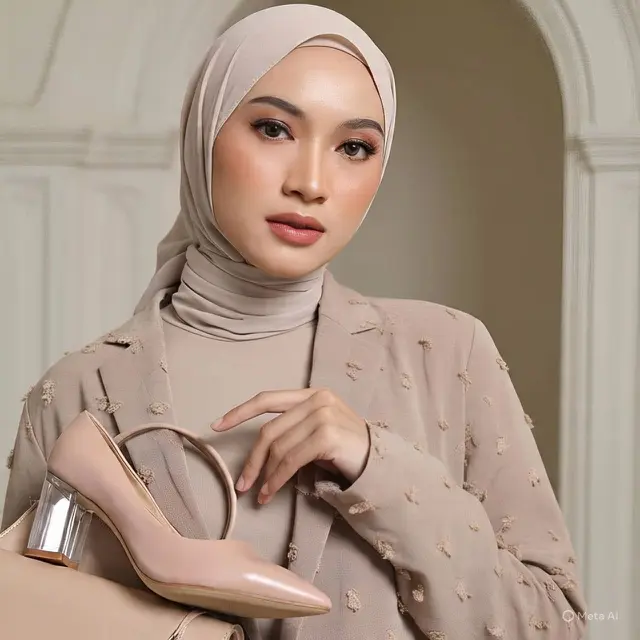Model Payet Tersebar Merata pada Outer Polos