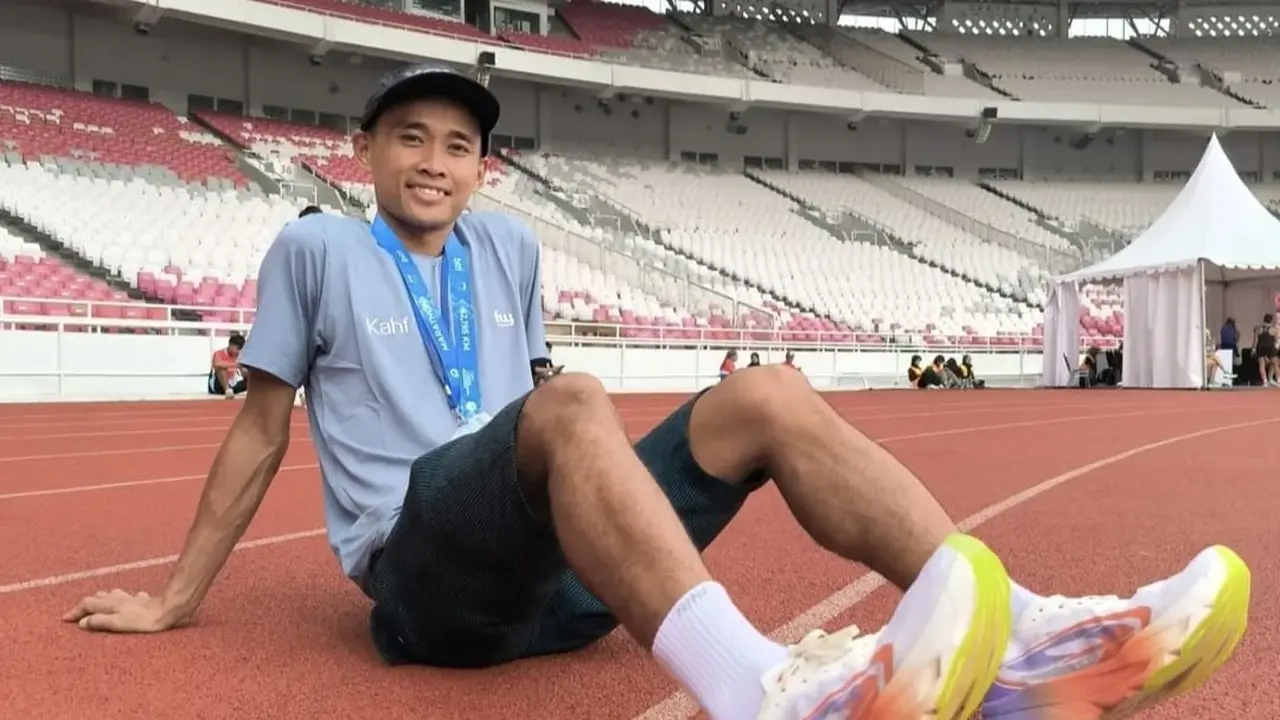 Narman saat Jakarta International Marathon 2025