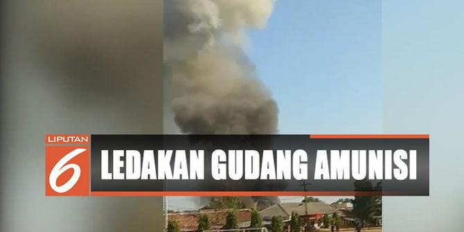 Video Kepanikan Warga Saat Gudang Amunisi Mako Brimob Semarang Meledak