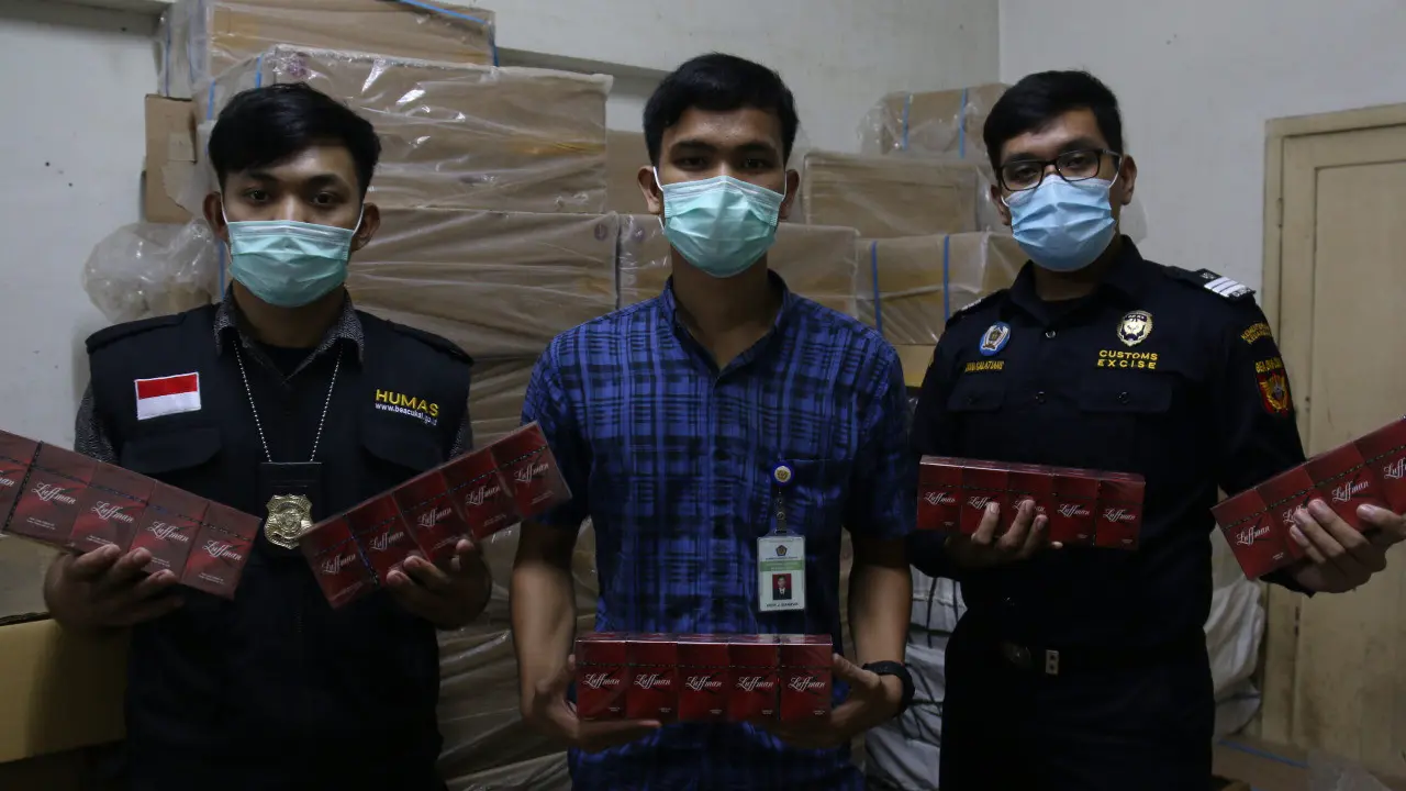 Bea Cukai Sumut Gagalkan Penyelundupan 400 Ribu Rokok Tanpa Cukai