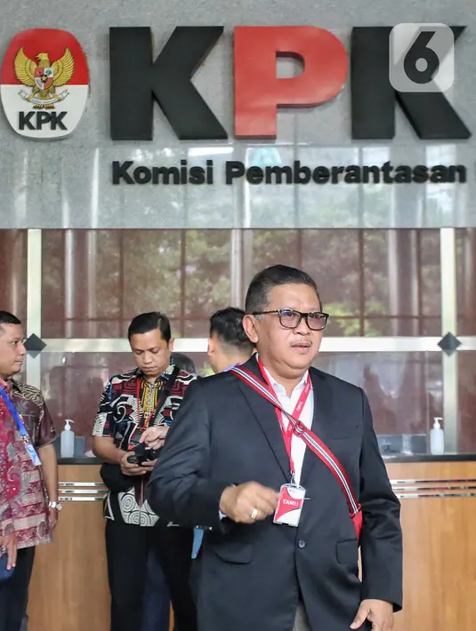 Penyidik KPK juga menetapkan Hasto sebagai tersangka dalam perkara perintangan penyidikan. (Liputan6.com/Angga Yuniar)