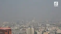 Langit di bangkok diselimuti kabut asap yang dapat mengancam kesehatan penduduknya.