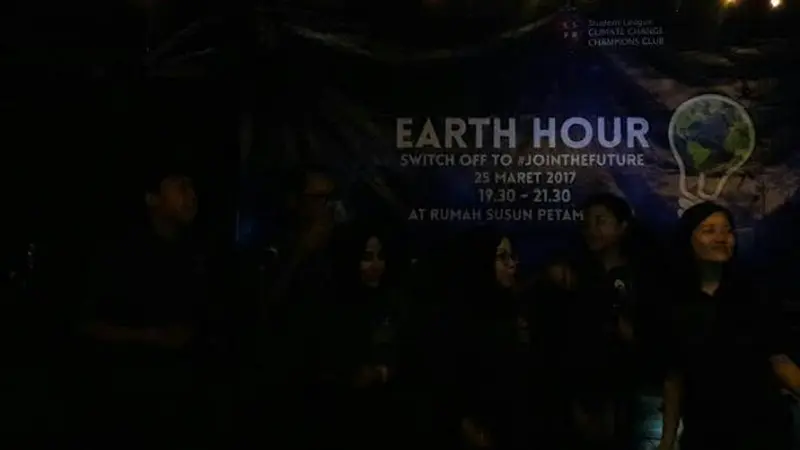 earth hour di rusun petamburan