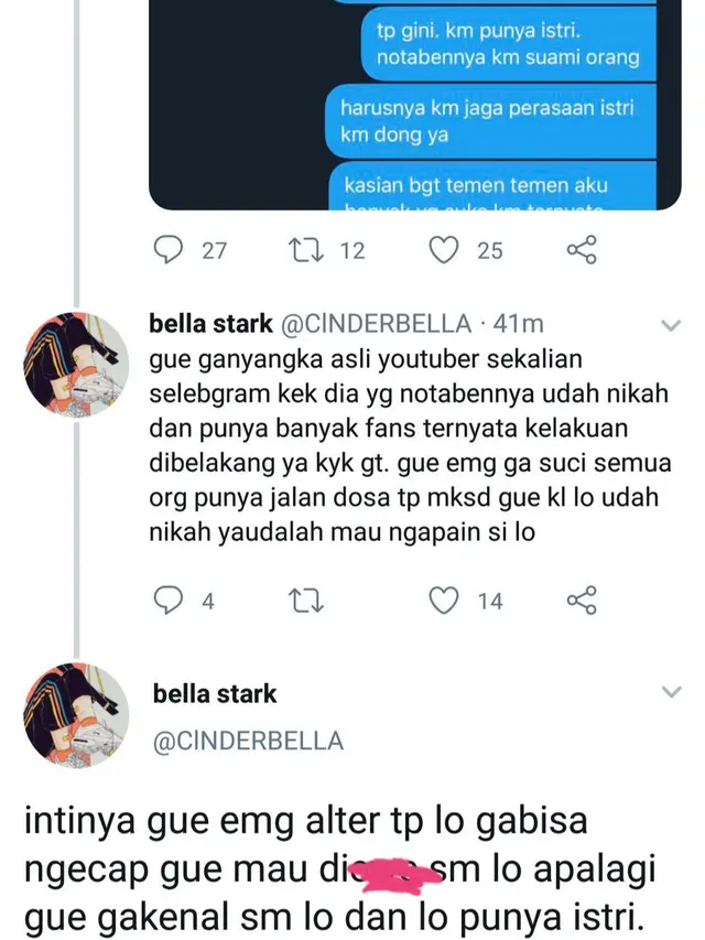 Tangkapan layar akun @CINDERBELLA. (Dok. Twitter)