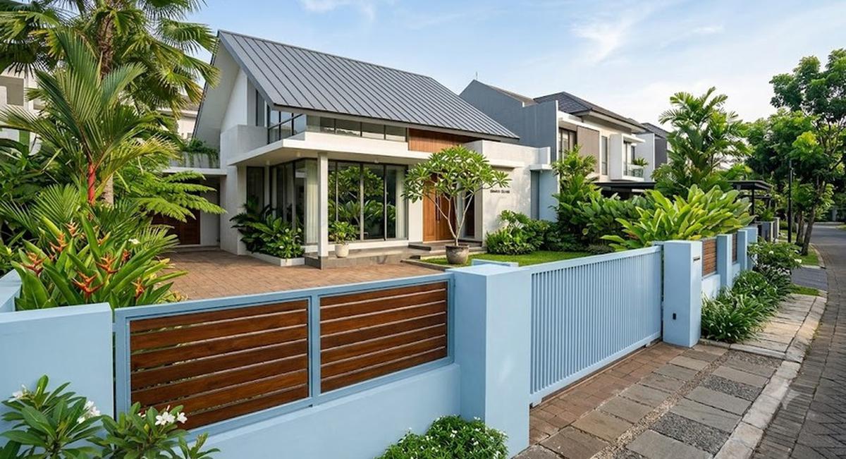 Warna Cat Pagar yang Bikin Rumah Terasa Sejuk (AI Generated)