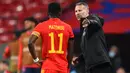 Ryan Giggs. Pelatih berusia 47 tahun yang juga merupakan legenda Manchester United ini kini tengah menangani Timnas Wales sejak 2018. Ia juga pernah membesut Setan Merah sebagai caretaker di sisa musim 2013/2014 selama satu bulan usai pemecatan Louis van Gaal. (AFP/Pool/Glyn Kirk)