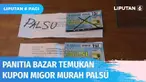 Di tengah antrean panjang sebuah bazar minyak goreng murah di Rawamangun, Jakarta Timur, panitia bazar menemukan adanya kupon palsu. Terdapat kesamaan yang hampir mirip, namun nama yang menukar tak sesuai dengan nama terdaftar.