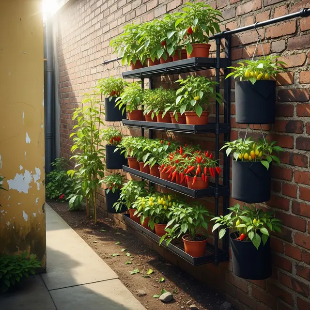 Kebun Cabai Mini di Halaman Sempit Rumah Subsidi (Image by Gemini AI)