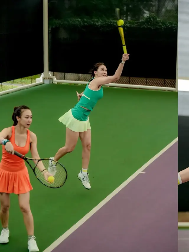 Luna Maya Kembali Main Tenis, Tampil Fresh dengan Outfit Serba Hijau ala E-Commerce