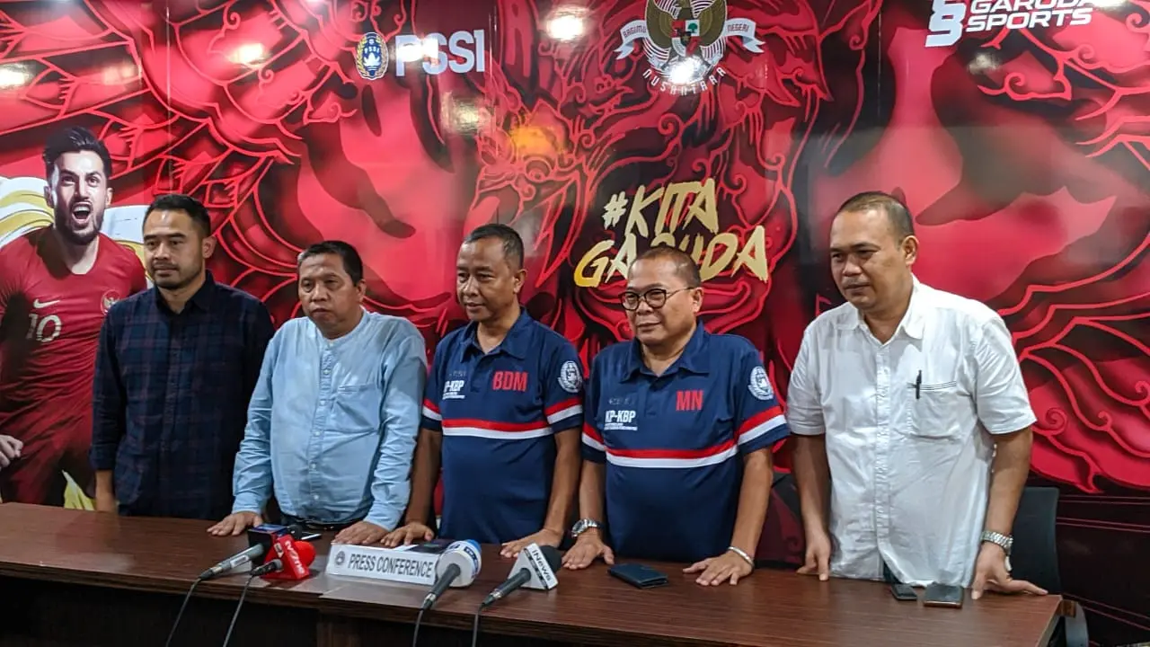 Konferensi Pemilihan (KP) menggelar konferensi pers di Kantor PSSI, FX Sudirman, Kamis (17/10/2019).