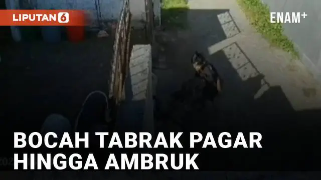 Aksi seorang bocah sepedaan ugal-ugalan di jalanan perkampungan kena imbasnya