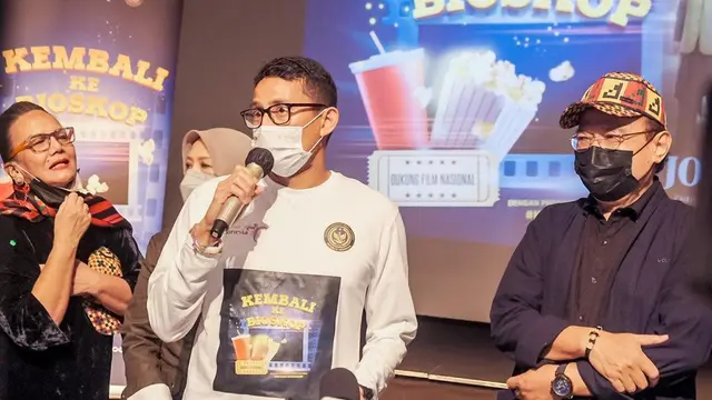 Sandiaga Uno Menghadiri Gerakan Ayo Kembali Ke Bioskop