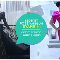 Berikut ini sederet pose anggun Syahrini ketika dalam balutan gaun elegan. (Foto: Instagram @princessyahrini, Desain: Nurman Abdul Hakim/Bintang.com)