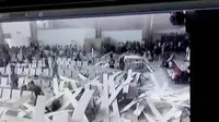 Plafon ambruk di Bandara Internasional Pontianak