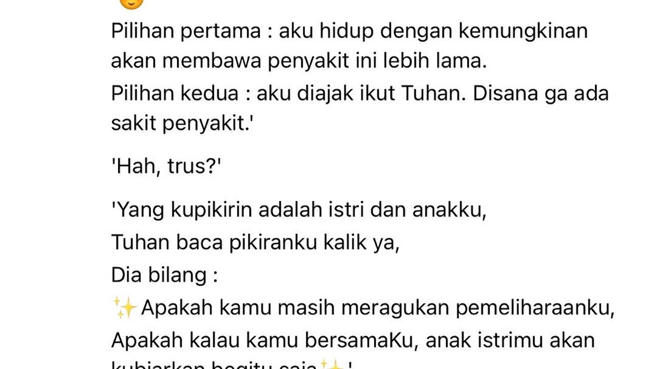 Cerita Haru Pria Bangun dari Koma Dikira Sehat Ternyata Pamitan Terakhir, Kisahnya Bikin Mewek