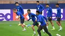 Sebelumnya, pada leg pertama yang digelar di Stadion Olimpiade Lluis Companys, Barcelona, pekan lalu, kedua tim bermain imbang 3-3. (Piero CRUCIATTI/AFP)