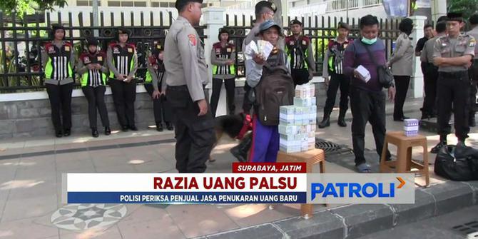 Polrestabes Surabaya Gelar Razia Jasa Penukaran Uang Baru