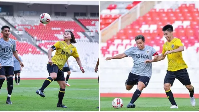 6 Potret Jonathan Christie dan Atlet Badminton Lain Tanding Sepak Bola di GBK, Seru