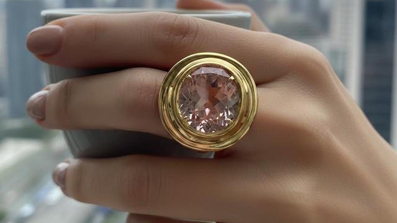 10 Model Cincin Emas Batu Morganite Tren 2026, Intip Desainnya