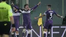 Dusan Vlahovic. Striker Fiorentina asal Serbia berusia 21 tahun yang kini memasuki musim keempatnya bersama La Viola menjadi pencetak gol terbanyak dengan 16 gol hingga akhir tahun di Liga Italia. Ketajamannya menempatkan Fiorentina di posisi ke-7 klasemen sementara. (AFP/Filippo Monteforte)