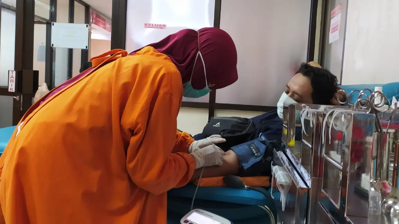 Donor darah PMI Banyumas. (Foto: Liputan6.com/PMI Banyumas)