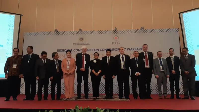 Partisipan seminar Regional Conference on Contemporary Warfare: Global Trends and Humanitarian Challenges di Jakarta (5/9/2018) (Rizki Akbar Hasan / Liputan6.com)