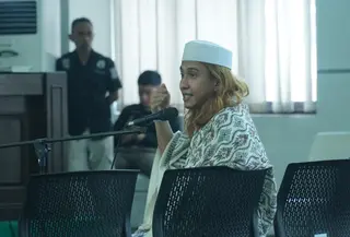 Terdakwa kasus dugaan penganiyaan terhadap dua remaja, Bahar bin Smith mengakui perbuatannya di persidangan. (Huyogo Simbolon)