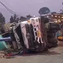 Trek Cugenang Memakan Korban, Korban Terpental Dihantam Truk Backhoe