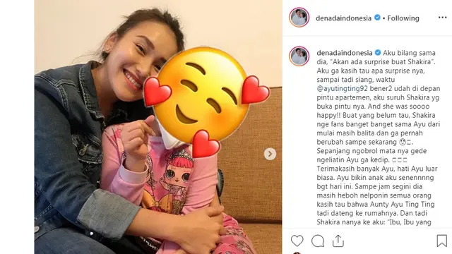 Putri Denada dan Ayu Ting Ting (Foto: Instagram/@denadaindonesia)