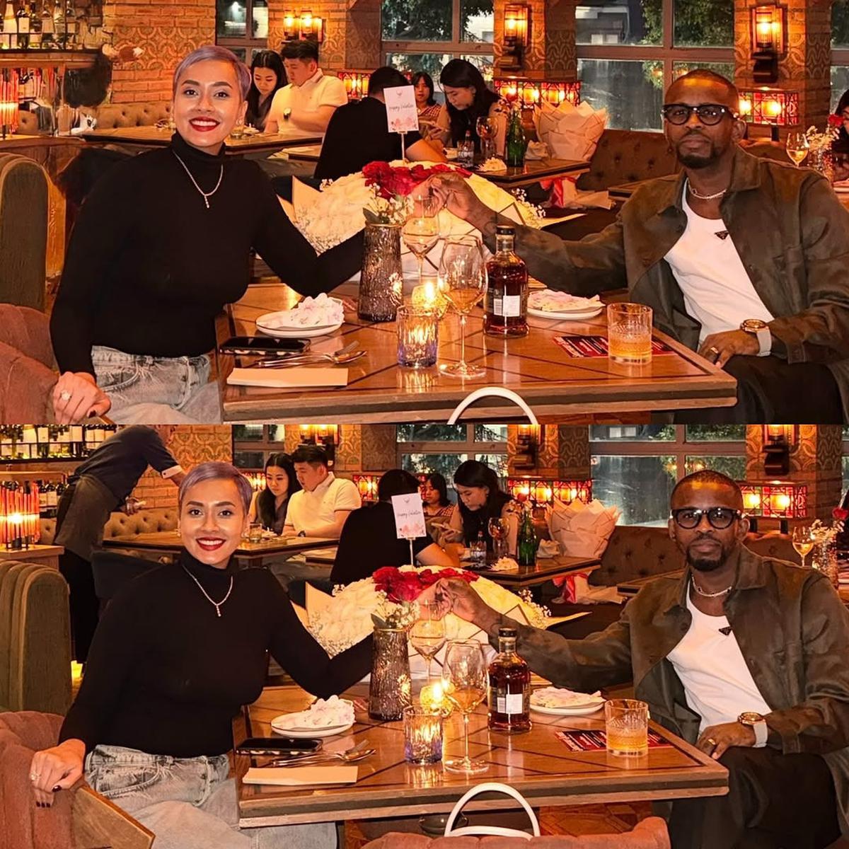 Potret Romantis Kimmy Jayanti Dinner Bareng Greg Nwokolo, Dapat Hadiah Bunga