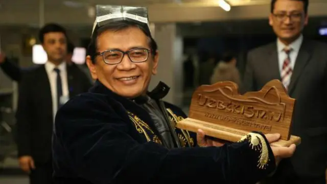 Turis pertama tanpa visa di Uzbekistan. (KBRI Tashkent)