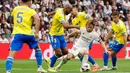 Los Blancos membuka keunggulan lewat gol Brahim Diaz pada menit ke-51. (OSCAR DEL POZO/AFP)
